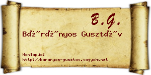 Bárányos Gusztáv névjegykártya
