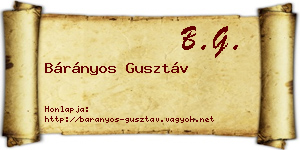 Bárányos Gusztáv névjegykártya